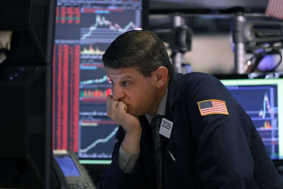 A 7 per cent plunge on Wall Street on opening forced a 15-minute trading halt.