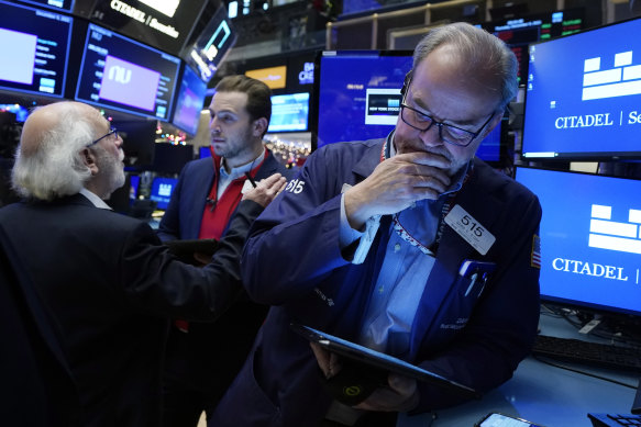 Wall Street finished sharply higher after a volatile session.