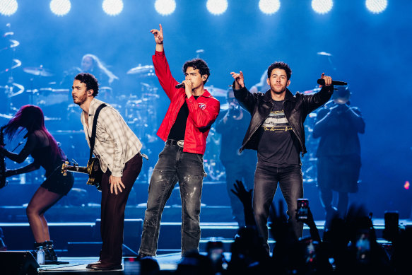 The Jonas Brothers’ first visit to Australia was a nostalgic saunter down memory lane.