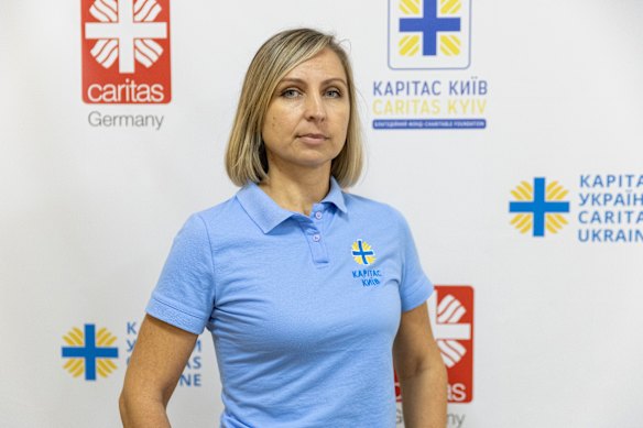 Iryna Peliukhnia co-ordinates the Caritas care hub for families and children in Kyiv.