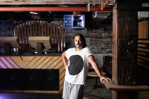 Venue owner Luke Thomson at Club 77.