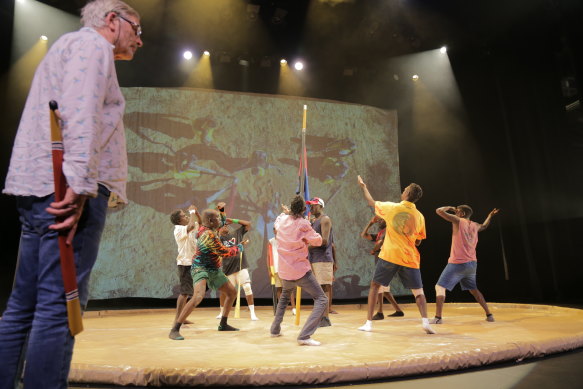 Dancing to Dr G's album Djarimirri or Child of the Rainbow.