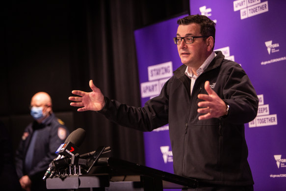 Premier Daniel Andrews announced 10 new deaths on Sunday. 