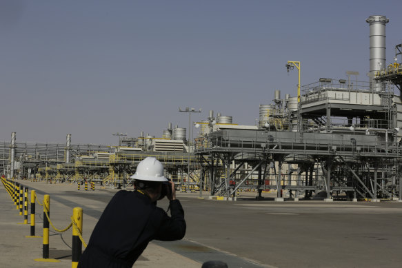 The Khurais oil field in Saudi Arabia. 