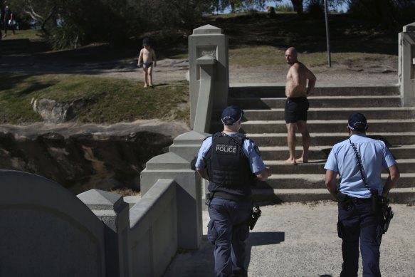 NSW Police patrol Balmoral Beach