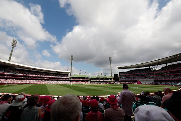 The SCG: full in January, not so in October.