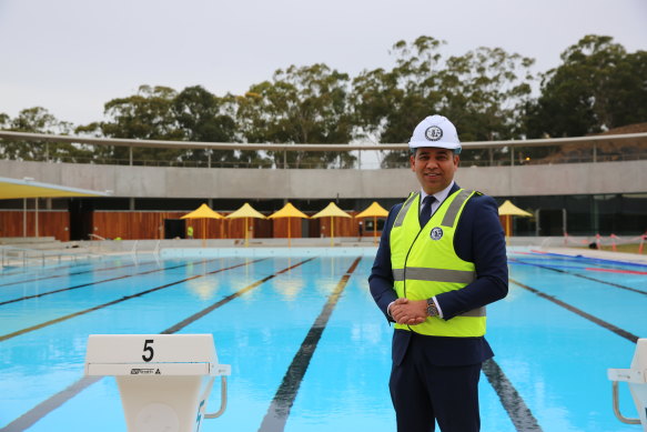 Lord Mayor Sameer Pandey said filling the four pools with water was a construction milestone. 