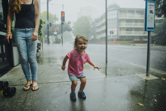 Sydneysiders were left running for cover.