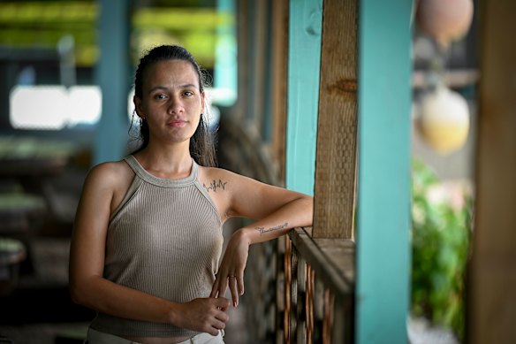 Eve Burns, 27, a Rongelapese woman who lives in Majuro and works as a journalist.