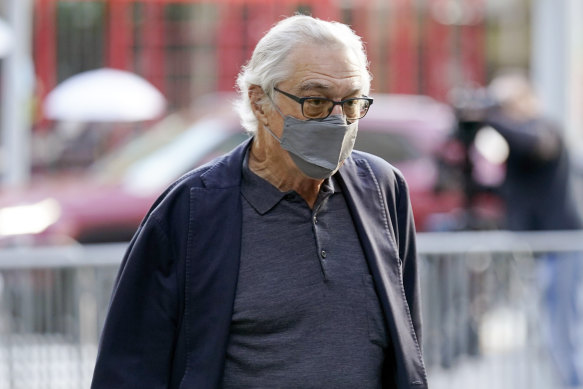 Robert De Niro arrives at court in New York on October 31.