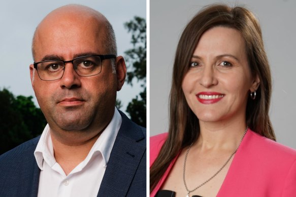 Canterbury-Bankstown Mayor Khal Asfour and Bankstown MP Tania Mihailuk.