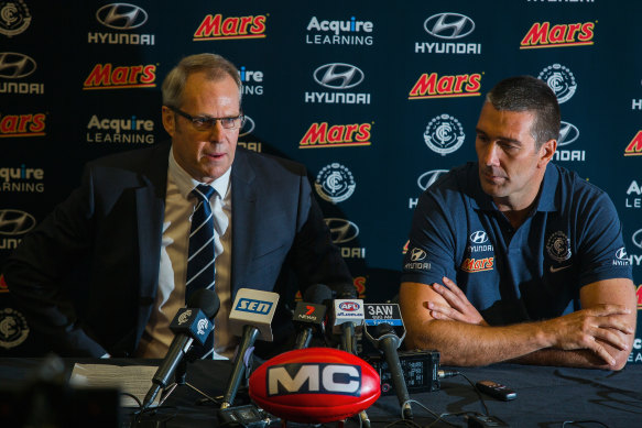 Silvagni and then CEO Steven Trigg (left) in 2014.