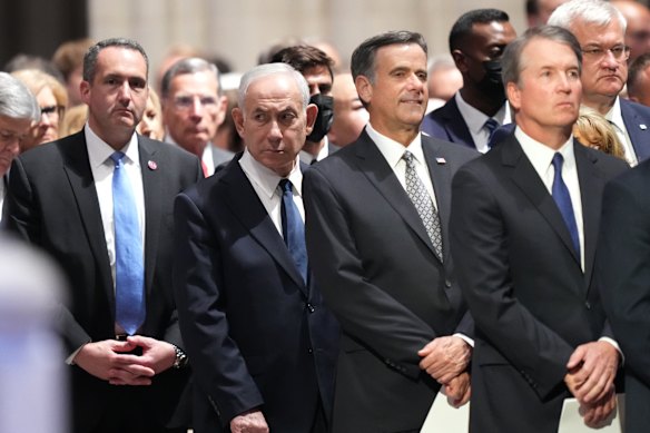رئيس الوزراء الإسرائيلي بنيامين نتنياهو في جنازة السناتور الجمهوري ليندسي غراهام.
