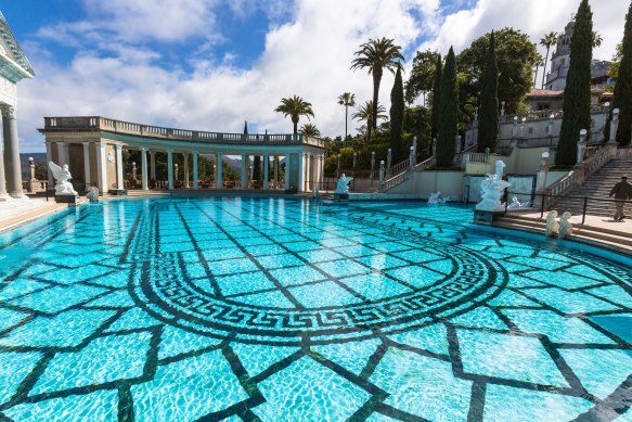 Hearst Castle in California has an ancient Roman-style swimming pool.
