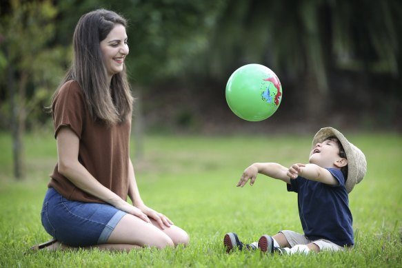 Gemma Najem with her son Jonathan (aged 2) who has received life-saving spinal muscular atrophy treatment from viral vector therapy. 