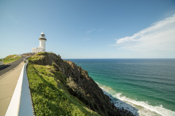 The Cape Byron lighthouse, the easternmost point of the Australian mainland.