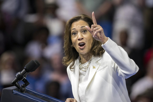 Vice President Kamala Harris, the Democrats’ presidential nominee, in Georgia last week.