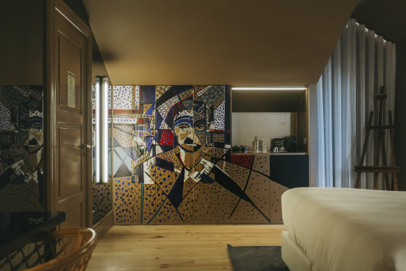 Hotel Torel Avantgarde and the art in one of its rooms.