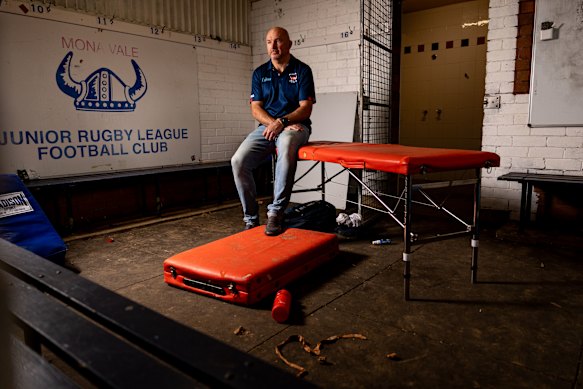 Mona Vale Raiders president Hamish McLean inside the club’s 1960s-era facilities in Newport.