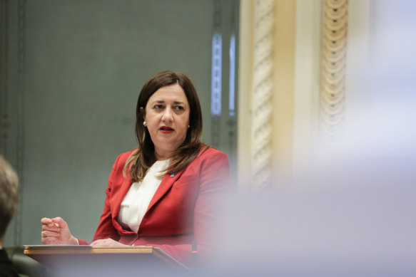 Premier Annastacia Palaszczuk attempted to have an “offensive” question from the LNP opposition blocked during question time on Tuesday.