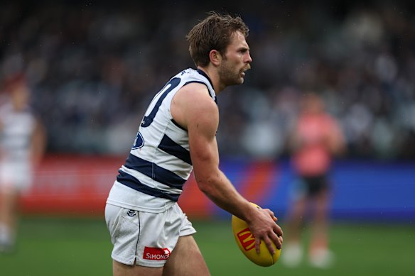 Tom Atkins was constantly in the thick of the action for the Cats.