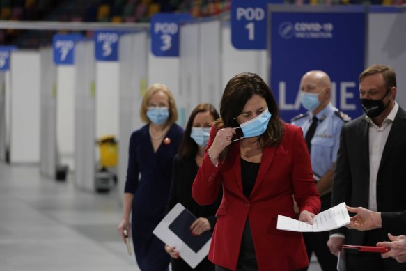 The Queensland government announced that if people were sitting down, they would be able to take off their mask, even if they were not eating or drinking.