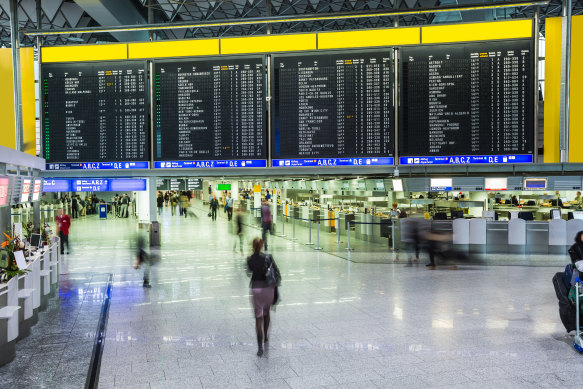 With a tight connection, there was no time to linger at Frankfurt airport. 