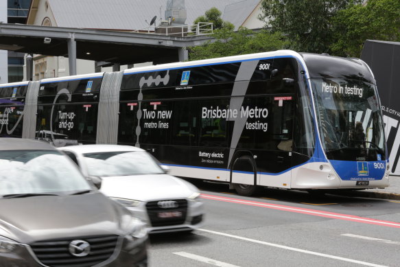 The first of the Brisbane Metro buses started on the existing 169 route last month. It’s unclear when they’ll be back.