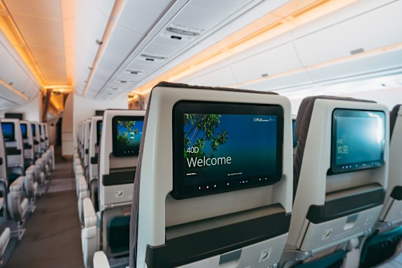 The entertainment screens are good, the headphones less so.