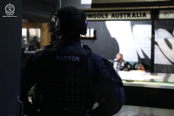 The Mongols’ clubhouse is located in a Blacktown industrial park.