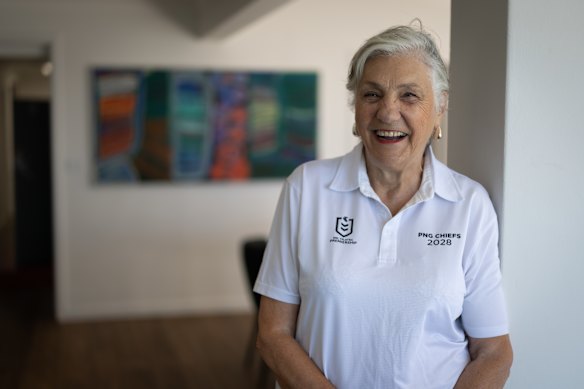 Catherine Harris at her home in Newport.