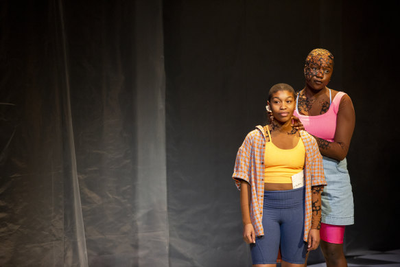 Masego Pitso and Henrietta Enyonam Amevor in a scene from Is God Is.