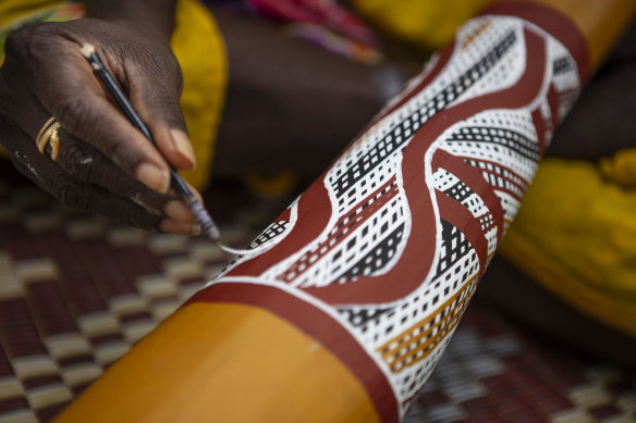 The sacred sounds of the didgeridoo (yidaki) calls to ancestors.