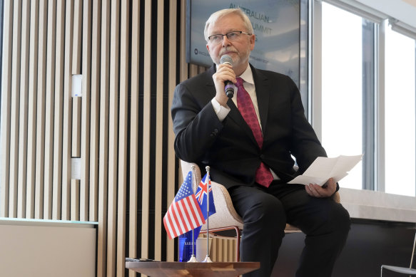 Ambassador and former prime minister Kevin Rudd joined current PM Albanese in making Australia’s case.