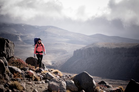 Hiking the Tongariro National Park.