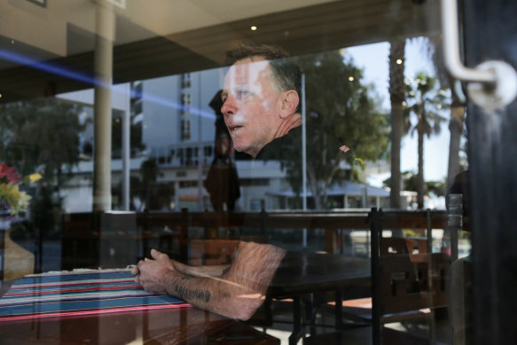 Mark Belcher at his restaurant The Aztec on Griffith Street, Coolangatta, which backs onto the NSW border.