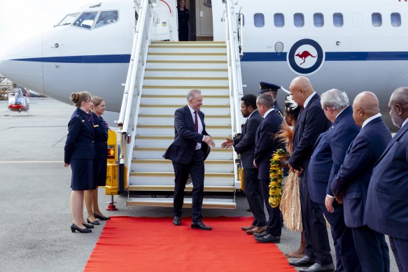 Prime Minister Anthony Albanese arrives in Port Moresby to walk part of Kokoda Track ahead of Anzac Day. 