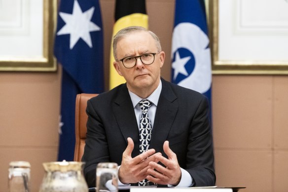 Prime Minister Anthony Albanese meets with premiers and chief ministers for the first national cabinet meeting.