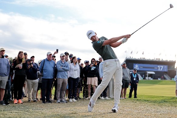 American Maverick McNealy was co-leader at the halfway point.