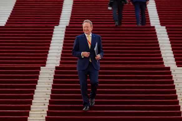 Andrew Forrest in Beijing’s Great Hall of the People last week.