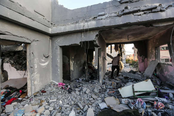 Huge chunks of Gaza have been levelled by an Israeli bombing campaign supported by American weapons.