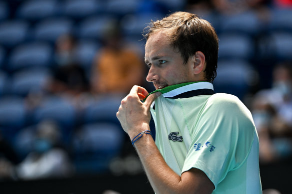 Daniil Medvedev won his first round match in straight sets over Henri Laaksonen.