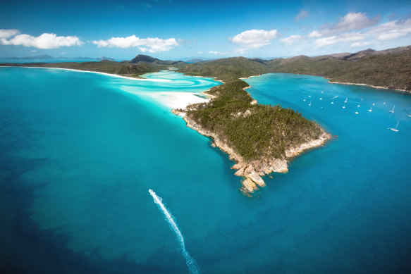 Hamilton Island is larger and has more infrastructure facilities than other Queensland islands.