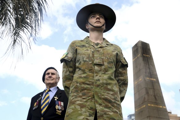 Both John Curdie and his granddaughter, Private Brittany Evans, believe there is growing appreciation for the significance of Anzac Day among the younger generations.