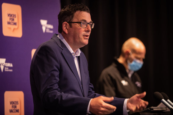 Premier Daniel Andrews and COVID-19 response commander Jeroen Weimar said the surge in cases was linked to illegal gatherings. 