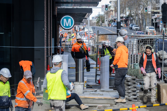 Sydney’s $21.6 billion Metro extension is among the state government infrastructure works supporting the economy.