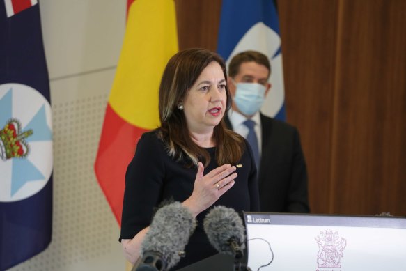 Queensland Premier Annastacia Palaszczuk announces the state will reopen before Christmas, urging Queenslanders to get vaccinated before then.