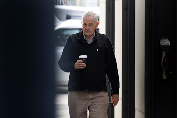Ian Wilkinson, the sole surviving lunch guest, outside court on Wednesday.
