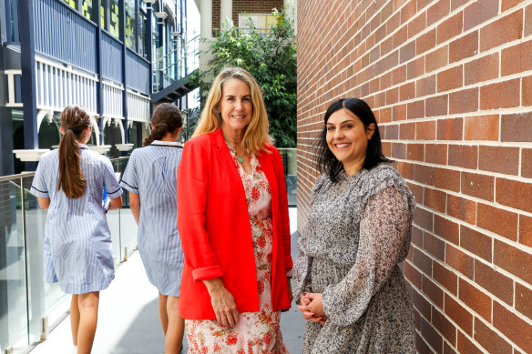 Rosebank College head of professional learning Jen Jackson, left, and head of HR Nancy Albatti. The school has a gender pay gap favouring women.