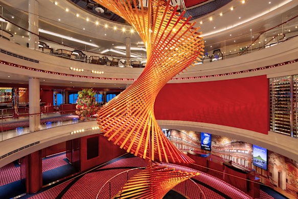 The Atrium spans three decks.